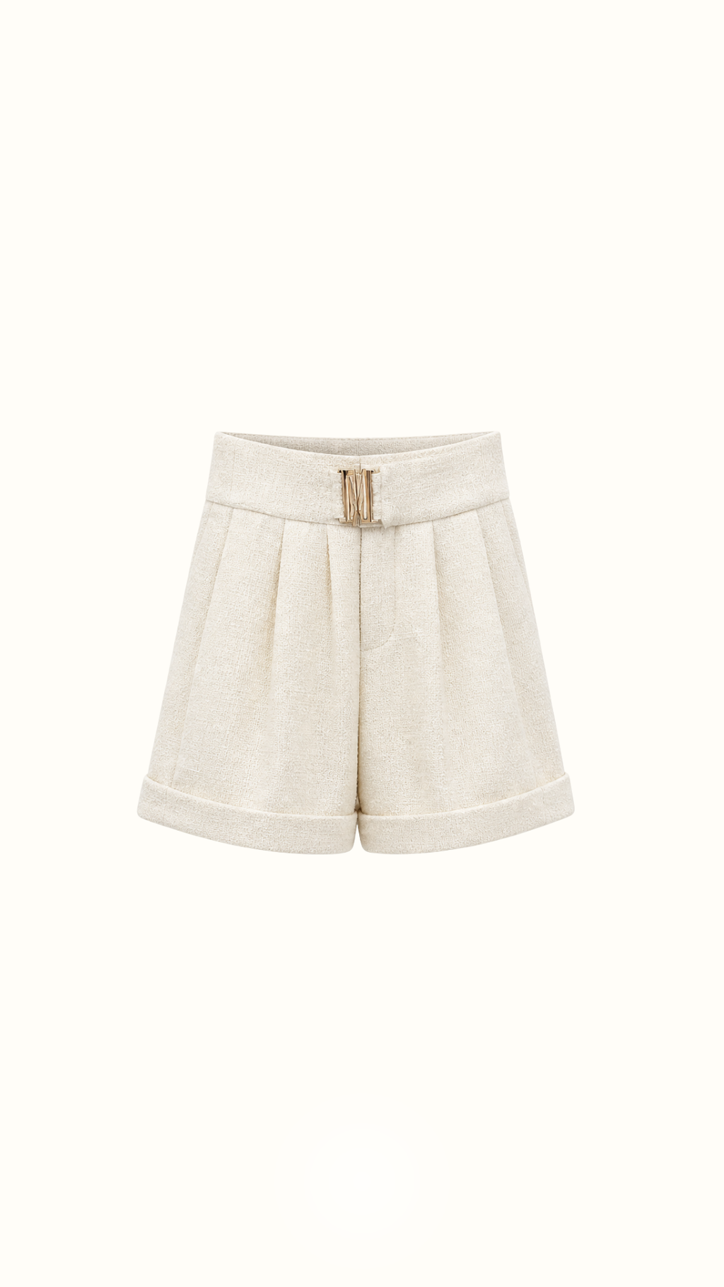 Short met gouden detail | Creme