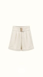 Short met gouden detail | Creme