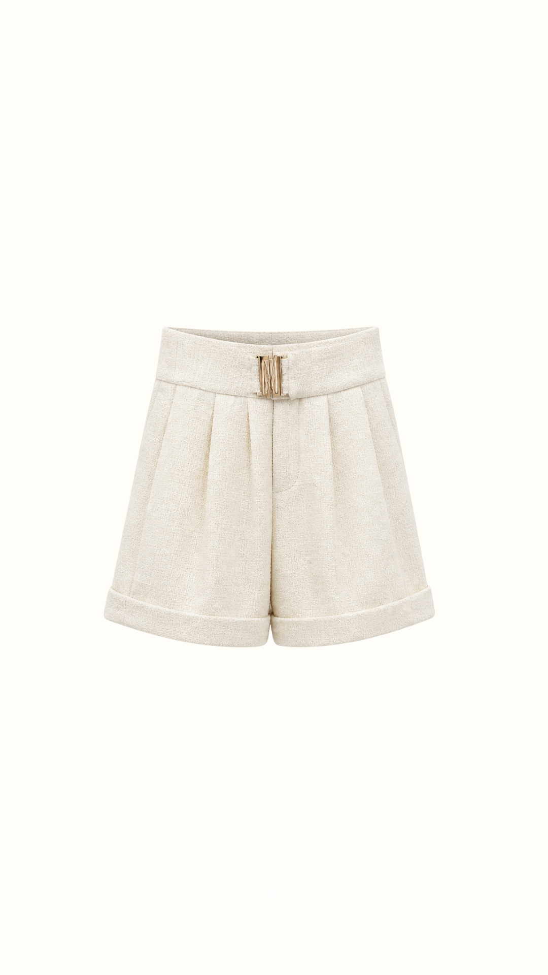 Short met gouden detail | Creme