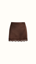 Satin skirt | Bruin