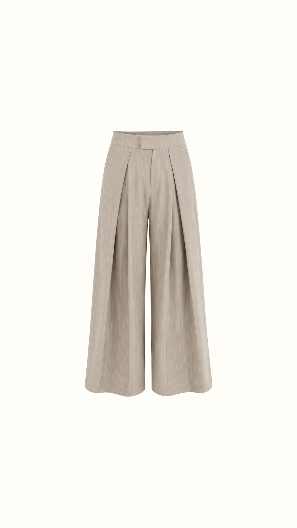 Flowy pantalon | Beige met streep