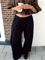 Flowy pantalon (Tall proof) | Zwart
