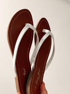 White strap slippers
